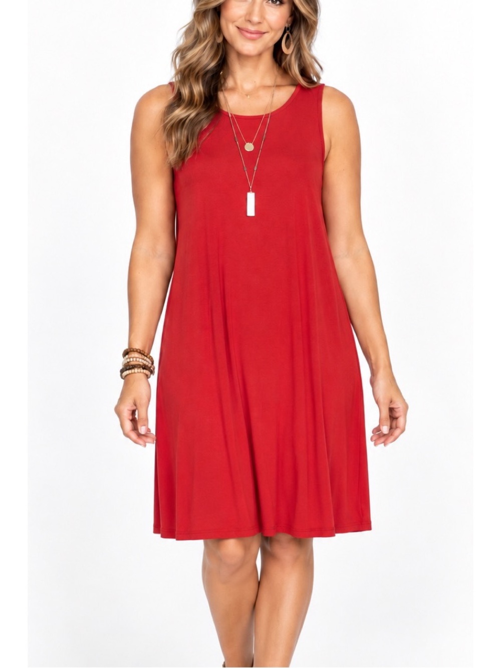 Maurices 24/7 red/orange Sleeveless Swing dress, XXL